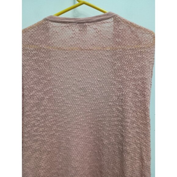 Roxy Womens BOHO Cardigan Small Pink Longline Open Front Minimalist Casual - Picture 9 of 9